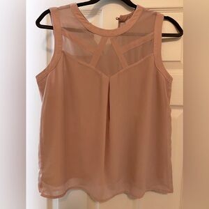 Blush blouse  Size L semi-sheer, Monteau Los Angeles Excellent used condition